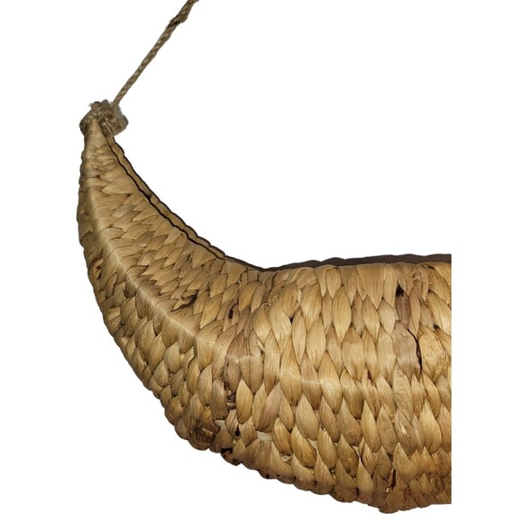 Hanging Smiling Sloth Planter Rattan Hanging Medium Succulent Plant Basket BoHo - Picture 3 of 12